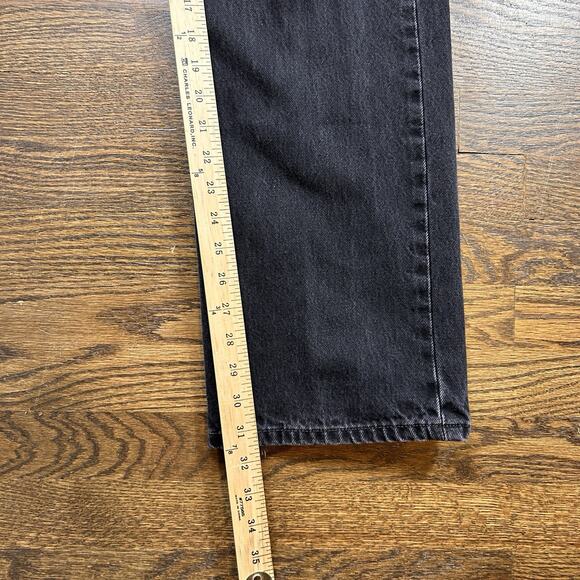 Vintage 90s Levis 501 Jeans Men 36x34 Black Straight Button Fly Denim Distressed - Picture 8 of 13
